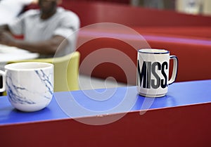 Coffee Cups on Table in Pantry Room