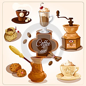 Coffee decorative set