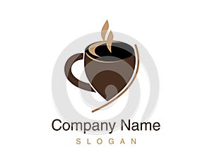 Coffee design on a white background