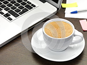 Coffee on a desk