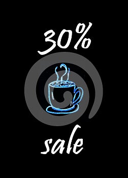 Coffee with 30% discount.