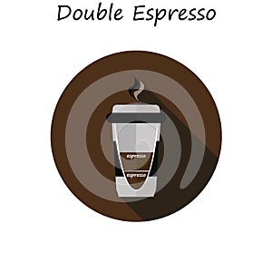 Coffee Double Espresso illustration.