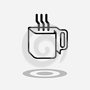 Coffee drink or cup of tea icon.