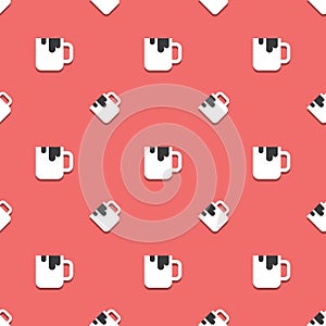 Coffee Drink Full Cup Seamless Pattern