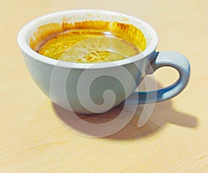 Coffee drink in a mug hotcoffee cup taza de cafe brown mocha milkcoffee beverage closeup view image stock photo. photo