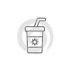 coffee drink outline icon. Elements of independence day illustration icon. Signs and symbols can be used for web, logo, mobile app photo