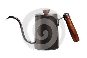 Coffee drip kettle isolated on white background. With clipping path