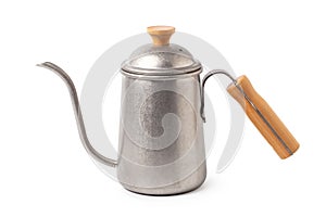 Coffee drip kettle isolated on white background. With clipping path