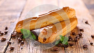 Coffee eclair