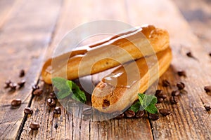 Coffee eclair