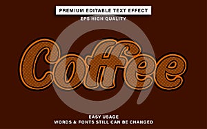 Coffee editable text effect