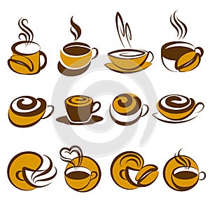 Káva. prvky dizajn 