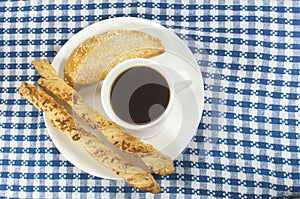 Coffee with empanada and cheese sticks
