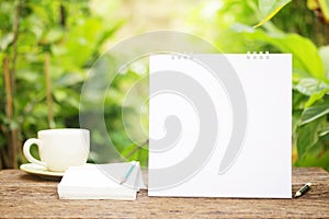 Coffee and Empty calendar