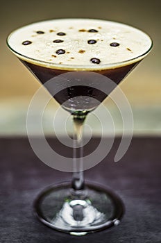 Coffee espresso cream martini cocktail drink glass