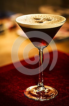 Coffee espresso cream martini cocktail drink glass