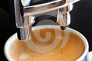 Coffee from espresso machine