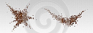 Coffee explosion, 3d powder burst with particles