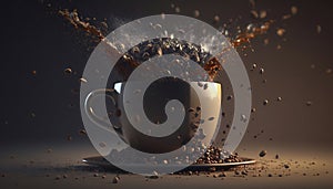 Coffee Explosion. Generative AI