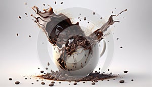 Coffee Explosion. Generative AI