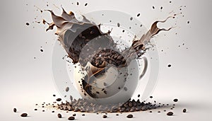Coffee Explosion. Generative AI