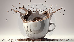 Coffee Explosion. Generative AI