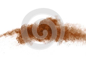 Coffee explosion isolated on white background