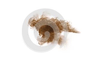 Coffee explosion isolated on white background