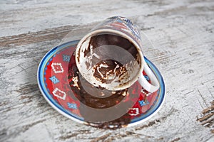 Coffee fortune-telling in the Turkish coffee cup