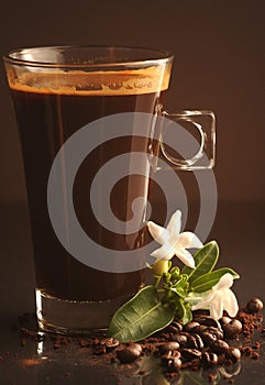 Coffee in the glass