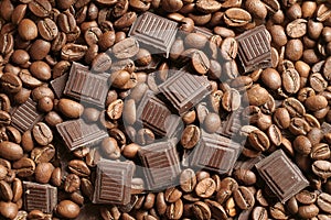 Coffee grains chocolate
