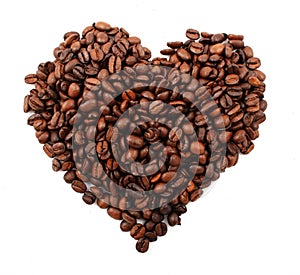 Coffee granules with shape of heart
