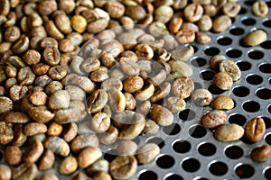 Coffee green beans robusta unroasted select by hand