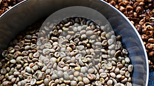 Coffee green beans robusta unroasted select by hand