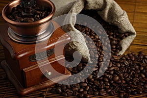 Coffee Grinder with Bag photo