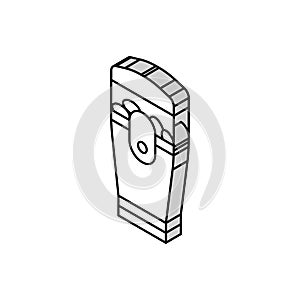 coffee grinder electric device isometric icon vector illustration