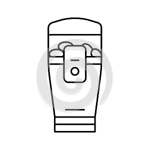 coffee grinder electric device line icon vector illustration