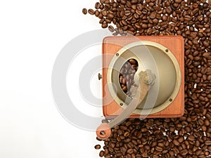 Coffee grinder grains