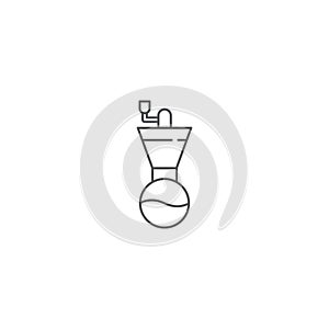 Coffee grinder vector icon symbol isolated on white background