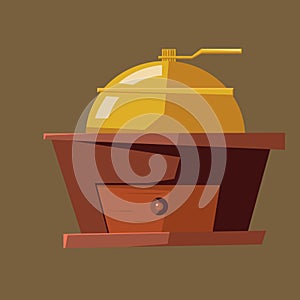 coffee grinder. Vector illustration decorative design