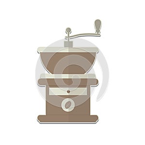 coffee grinder. Vector illustration decorative design