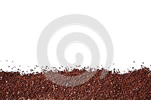 Coffee grounds isolated