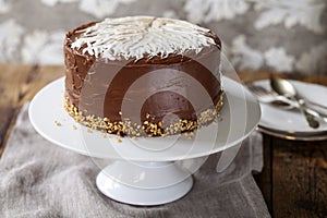 Coffee and hazelnut cake