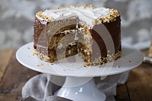 Coffee and hazelnut cake