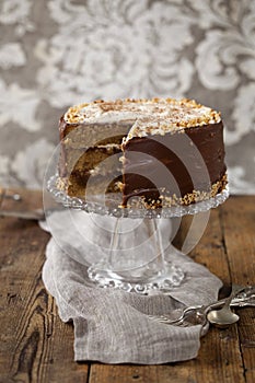 Coffee and hazelnut cake