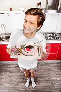 Coffee and heart shaped cookies