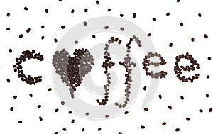 Coffee with a heart written in coffee beans