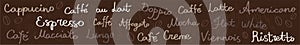 Coffee horizontal banner vector illustration