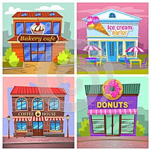 Coffee House and Donut Shop, Ice Cream Parlor