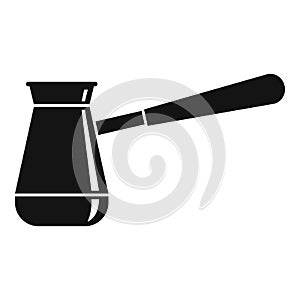 Coffee ibrik icon, simple style photo